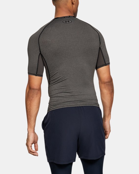 Men's UA HeatGear® Armour Short Sleeve Compression Shirt, Gray, pdpMainDesktop image number 1